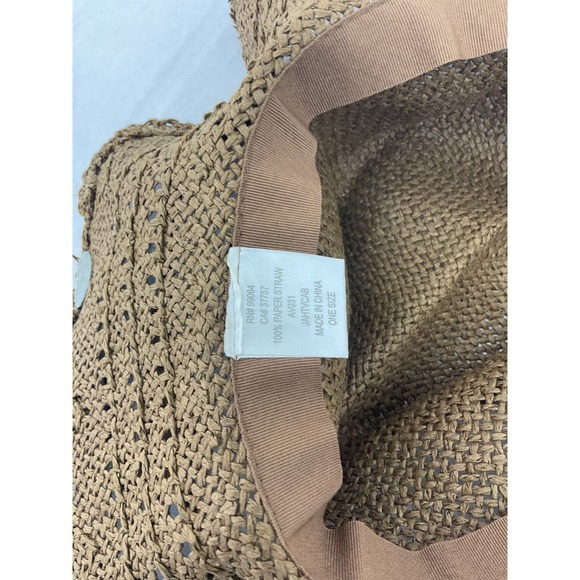 NWT Billabong Brown Sun Hat - Women's One Size Paper Straw - Picture 4 of 7